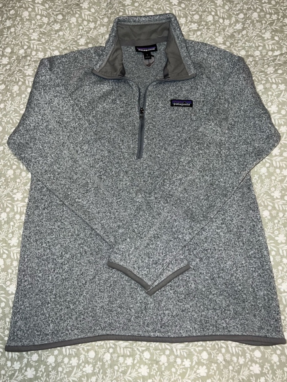 Patagonia Heather Gray Half-Zip Fleece Pullover